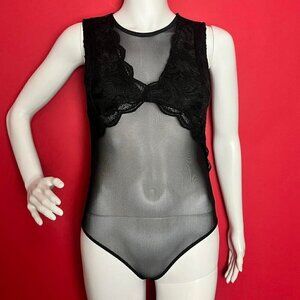 U2B / Gothic lace and mesh bodysuit​​​​​​​​​​​